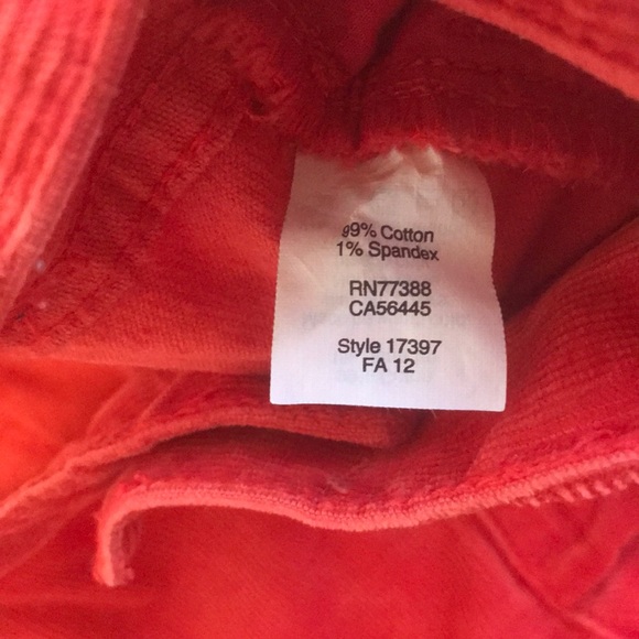 Vintage J. Crew Orange Matchstick Cord - Picture 3 of 14